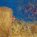 A nascondino fra le palle di fieno olio su tela cm 100x70 Vincent