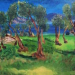 Gli Ulivi di Catullo olio su tavola cm 70x60 Vincent