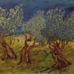 Orto degli ulivi olio su tela cm 80x60 Vincent